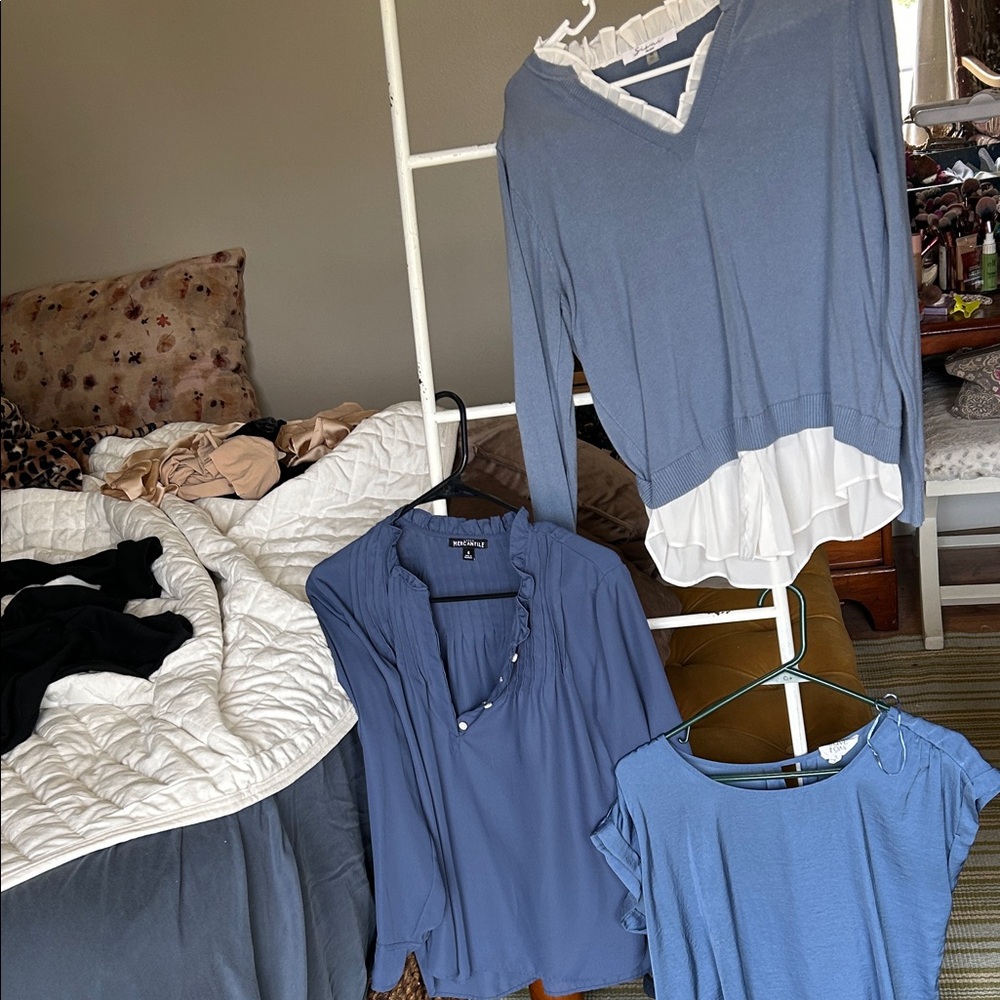 J. Crew Blue Women's Tops Blouses Set